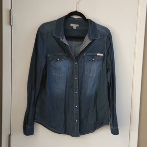 Calvin Klein Jeans Demin button down shirt- size large